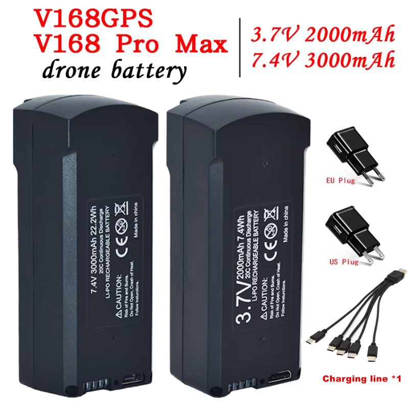 Bateria GPS V198 7.4V 3000mAh  - Drone Battery Lipo avaliação e preço